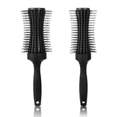 Wholesale Round Curling Comb New Plastic Dry Wet Hollow Hairdressing Comb.